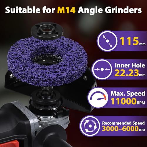 5PCS Strip Discs for Angle Grinder Paint Scraper Rust Remover for Metal,115mm Paint Stripper Abrasive Wheel Surface Polish Clean Tool 7 5PCS Strip Discs for Angle Grinder Paint Scraper Rust Remover for Metal,115mm Paint Stripper Abrasive Wheel Surface Polish Clean Tool - Image 7