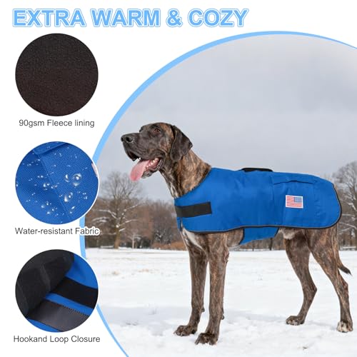 Image of BEAUTYZOO Dog Winter Coat for X-Large Dogs, Waterproof Canvas Jackets