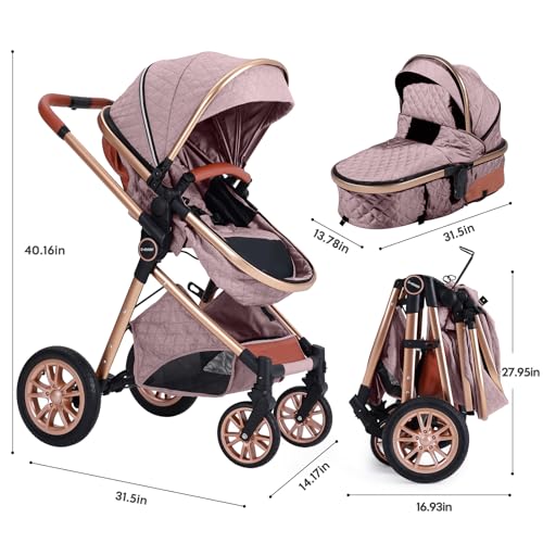 Image of Cochildor DuraFlex 2 in 1 Baby Stroller, Foldable Travel Stroller | Infant Stroller for Newborn to Toddler, Compact Stroller with Reversible Seat, All-Terrain Wheels, UPF 50+ Canopy