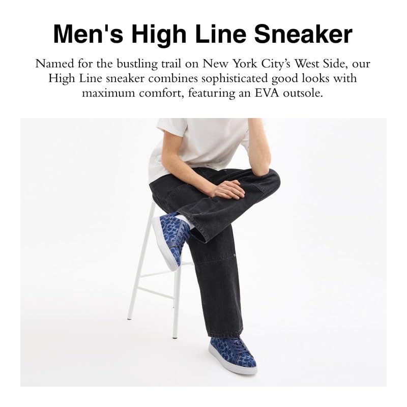 Coach Men's High Line Sneaker in Signature Denim2