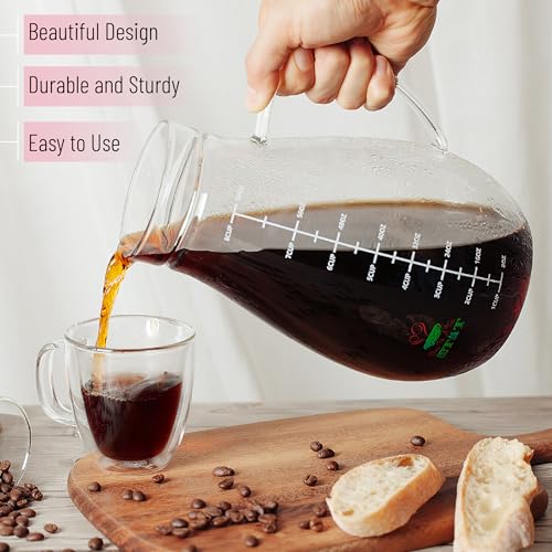 Image of BTaT- Cold Brew Coffee Maker, Iced Coffee Maker, 2 Liter (2 Quart, 64 oz), Iced Tea Maker, Cold Brew Maker, Tea Pitcher, Coffee Accessories, Iced Tea Pitcher, Cold Brew System, Cold Brew Pitcher