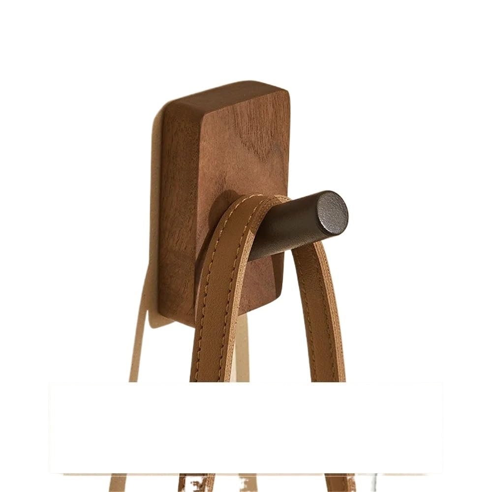 Patère en bois murale en bois noble, crochets de rangement robustes et durables