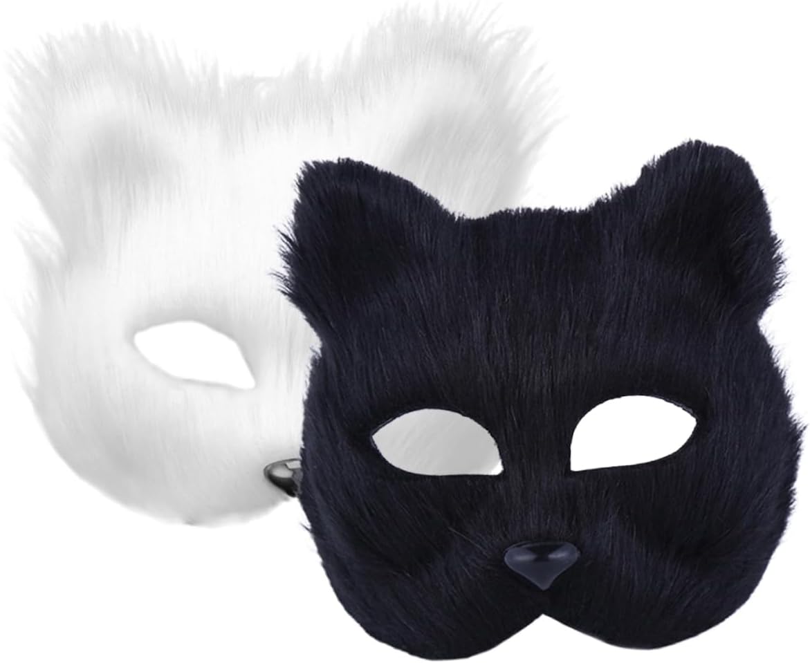 2pcs Masquerade Masks for Adults Lightweight Animal Costume Props for Halloween Easter and Parties Breathable Design Festive Atmosphere
