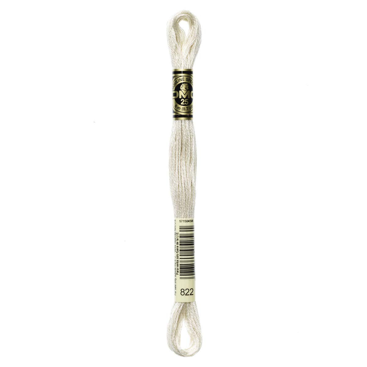 DMC Embroidery Floss Mouline Stranded Cotton Thread for Hand Embroidery and Sewing - Colour No: 822-6 x 8m Skeins โ image 1