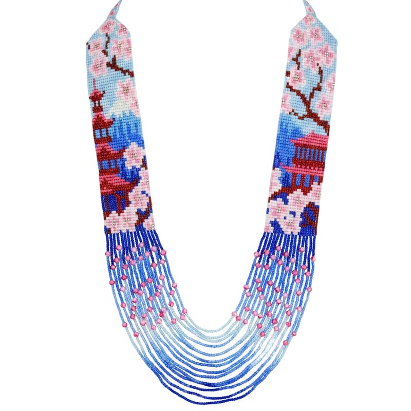 Gerdan en perles de rocaille collier ukrainien traditionnel, idée cadeau artisanale