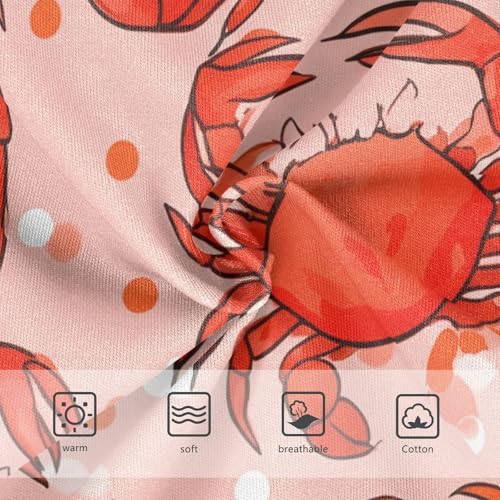 Toddler Girls Underwear 2t Cotton Girl Panties Cute Cartoon Underpants Briefs Red Crabs Claws Shells3