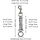 Yangbaga Ruckdämpfer Ruckfeder Hundeleine Druckfeder Verchromt für Hunde klein bis mittel Ringe und Karabiner Kostenlos (2.5 * 8cm)