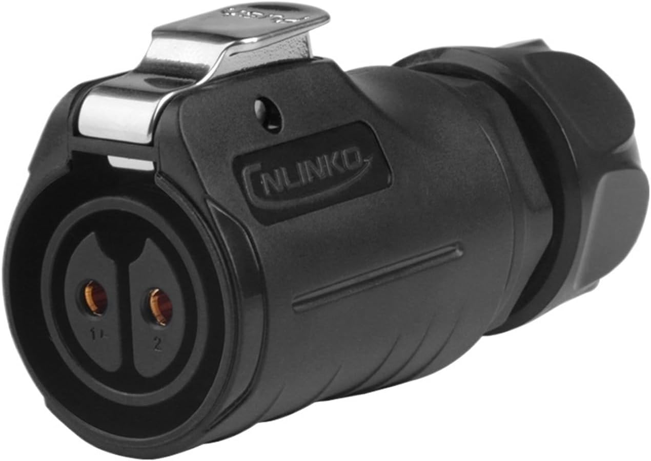 IP68 M20 10-12mm Cable Waterproof Connector 2/3 Pin Screw-in Electrical Terminal Adapter Wire Connector for LED Light(Male Plug Set,2P)