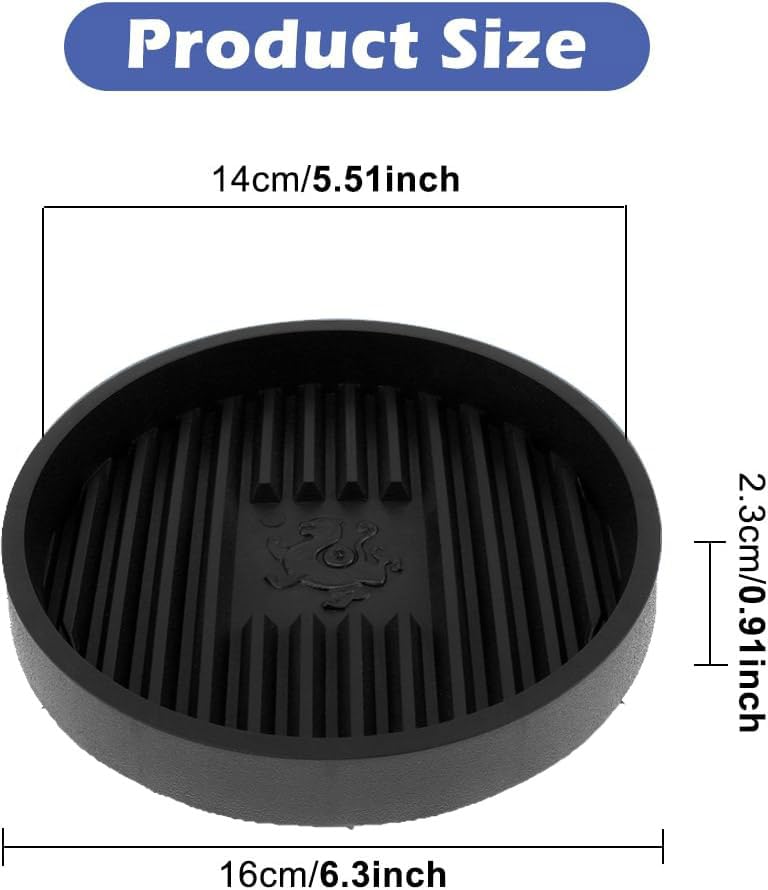 Image of 2 Pcs Black Toilet Plunger Holder Only, Air Drying Tray for Quick Dry, Universal Plunger Holder for Bathroom and Kitchen