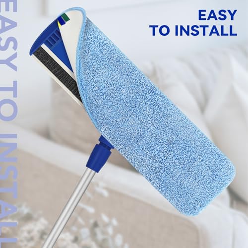 Image of Replacement Microfiber Pad Fit for Rubbermaid Commercial 18 Inch Mop Head - 10 Pack Update Wrapping Wet & Dry Commercial Cleaning Reusable Refills Fit for Any Microfiber Flat Mop System 18 inch