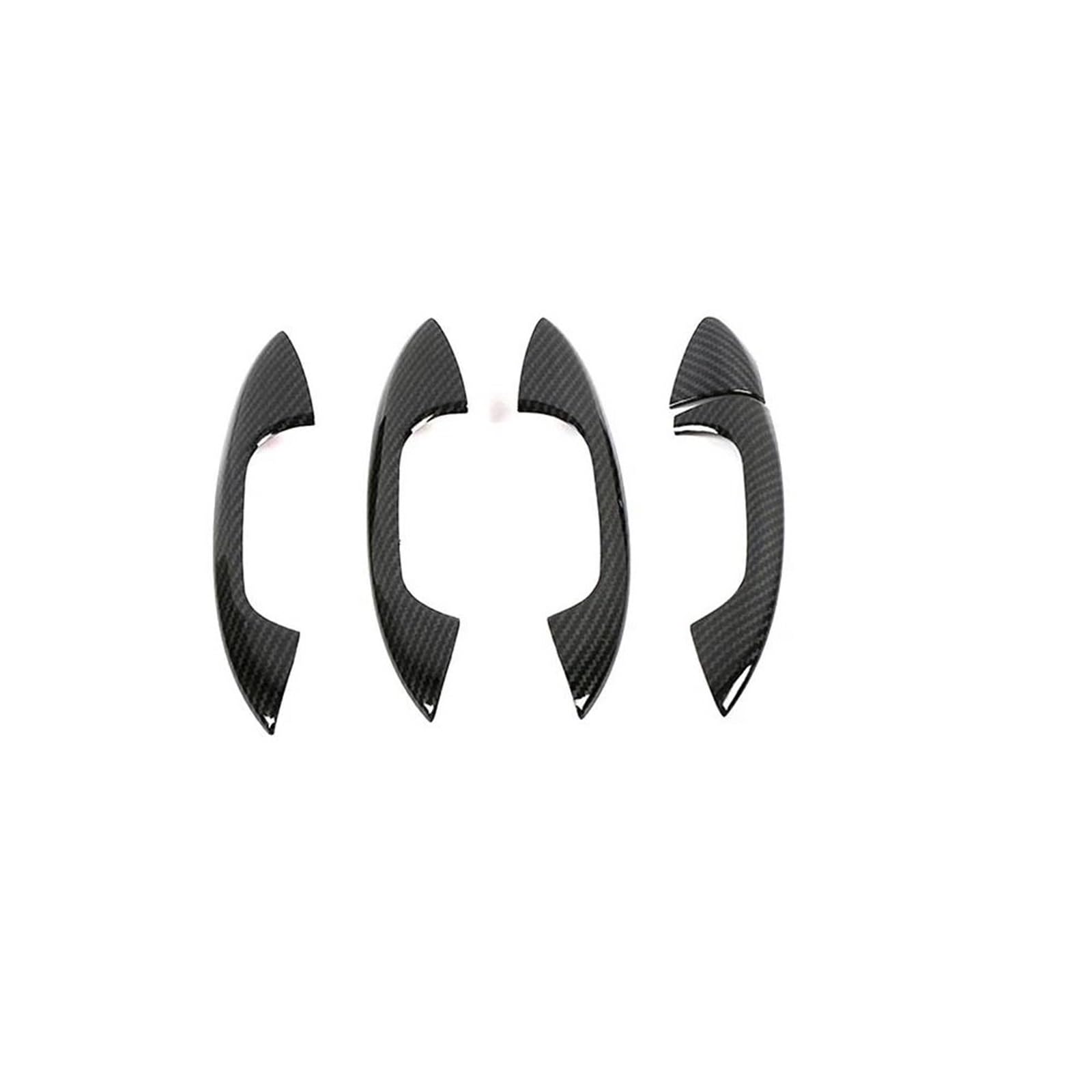 Ujnheq Carbonfiber A Car Exterior Refit Door Handle Bowl Cover Modify Frame Trim For Benz A B C E Cla Glb Glc Class 2020 2021(Carbonfiber A)