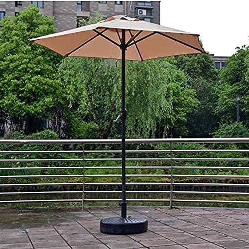 Sun Parasol Umbrella Garden Round Garden Parasol, Sunshade, UV50+, Outdoor Patio Umbrella with Crank for Cafe Beach Pool, 6 Sturdy Ribs