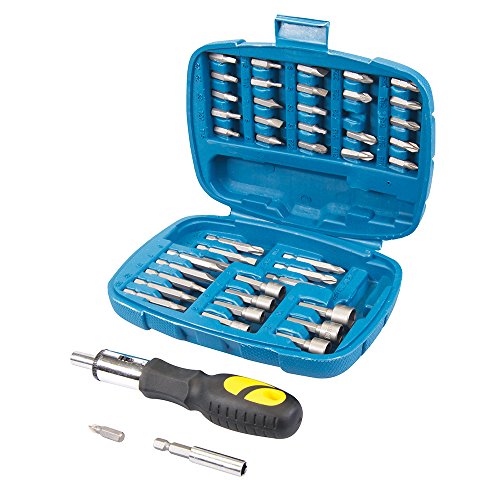 Silverline - 427611 - Coffret tournevis à cliquet/douilles/embouts - 45 pièces