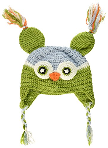 Wippette Boys' Crochet Owl Hat, Green, One Size...
