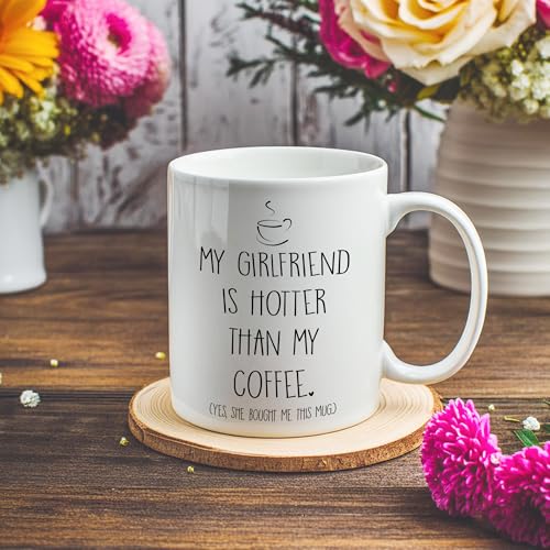 Taza cerámica blanca moderna 11 onzas miniatura 3