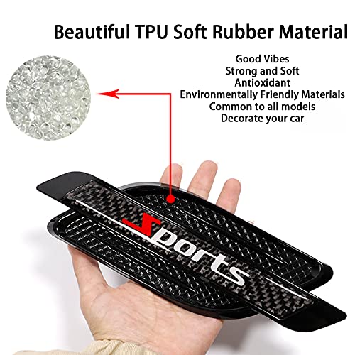 Image of Fender Side Vents Trim, Front Door Fender Protector Carbon Fiber Emblem Side Mark Stickers Decals Sports Decoration Lossless Installtion Accessories Sports Logo