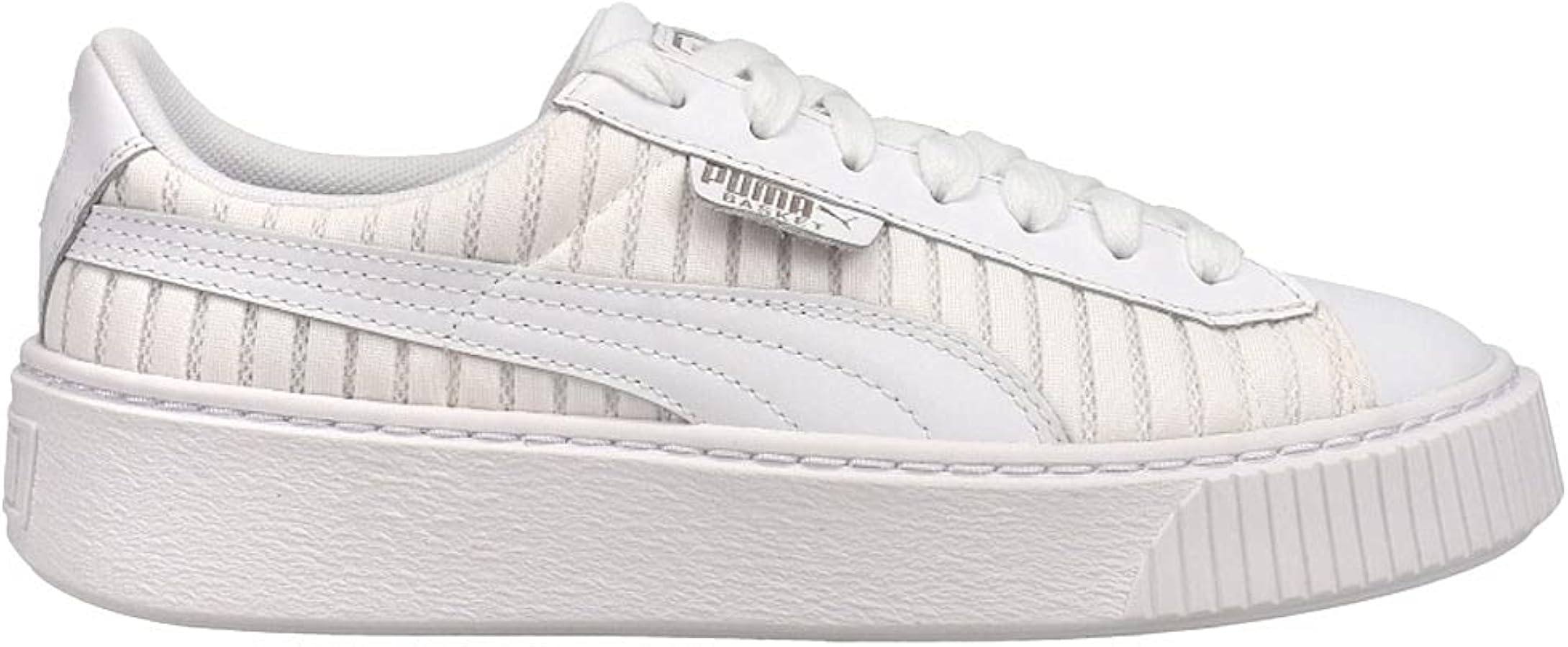 シューズ(女性用) PUMA BASKET Amazon.com | PUMA Women's Basket Platform Sneaker, White White