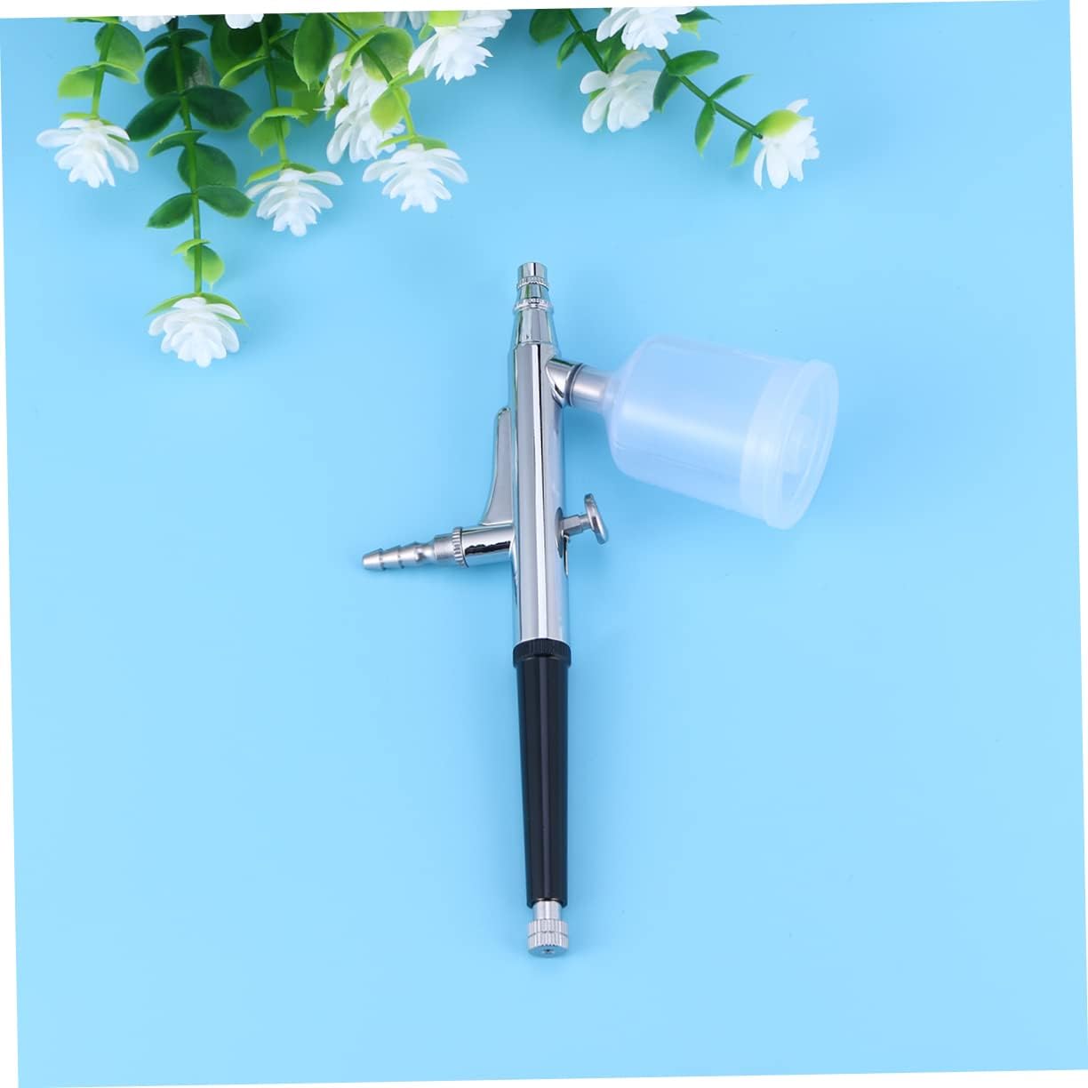 Silver Nail Art Airbrush Set with Nozzle for Cake Decorations
