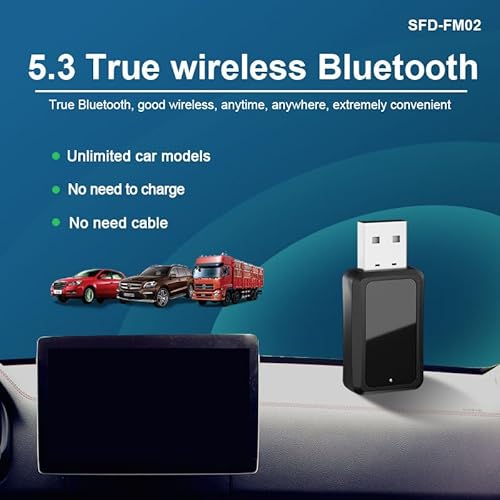 Auto Bluetooth 5.3 Sender Empfänger Freisprecheinrichtung Mini USB Power Car Kit Auto Stereo Wireless Audio Adapter Für Auto Fm Radio 