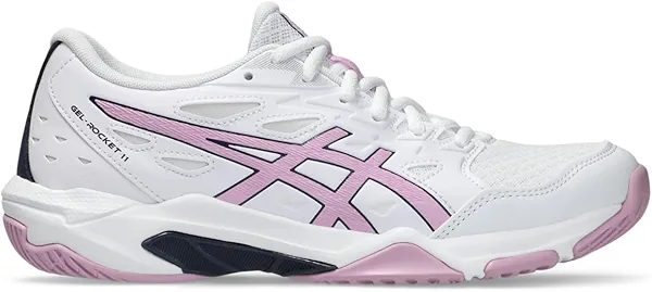 ASICS Women's Gel-Rocket 11 Volleyball Shoes, 9.5, White/Light UBE