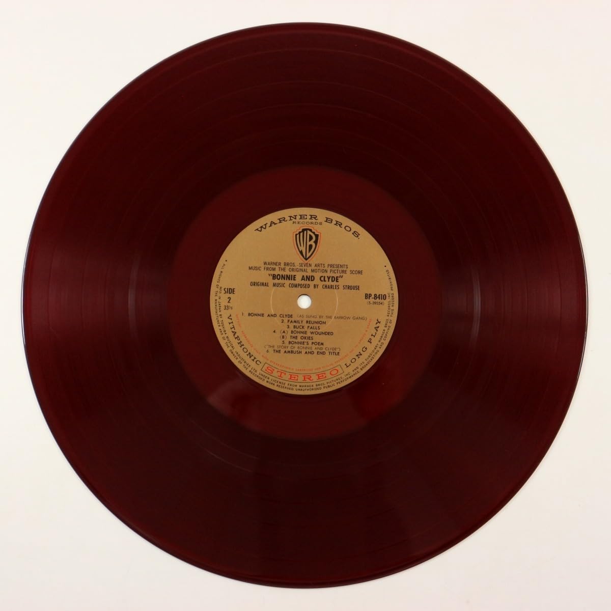 俺たちに明日はないオリジナル・サウンド・トラック赤盤ペラジャケLP