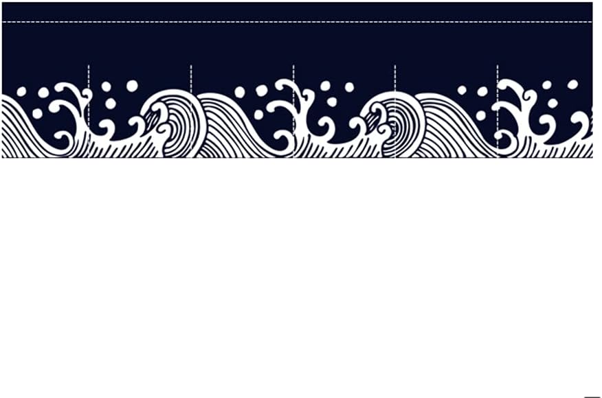 Zzooi Sushi Bar Doorway Short Noren (Japanese Curtain) - Japanese Restaurant Door Way Hanging Short Type Curtains 47x12 Inches