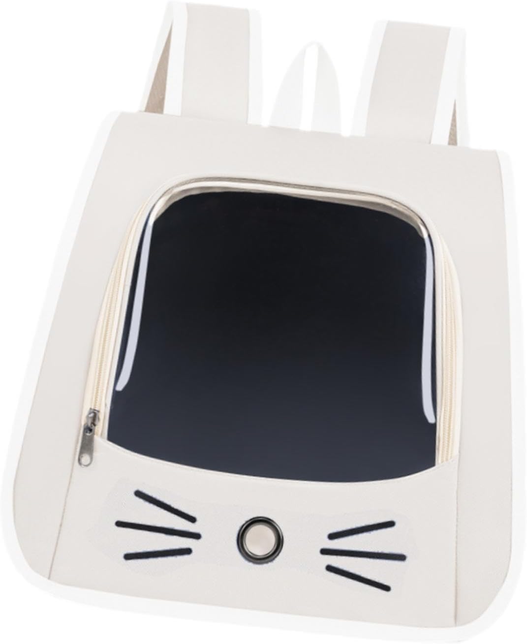 Cat Backpack Carrier Large Capacity Carrying Bag Foldable Premium Ergonomic Dog Travel Bag for Hiking Car Outdoor, Beige