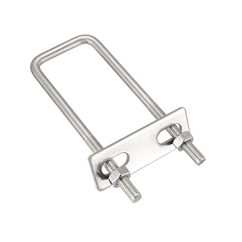 Miniatura 10 de uxcell Pernos cuadrados en U, 2 piezas de 1.18 pulgadas (1.181 in) de ancho interior de 2.756 in de longitud M6 304 Perno en U de acero inoxidable