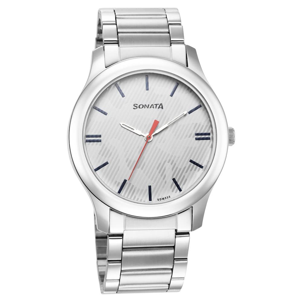 Sonata Quartz Analog Multicoloured Dial Stainless Steel Strap Watch for Men-NS77106SM07W (B0BS3LZZLB) Amazon Price History, Amazon Price Tracker
