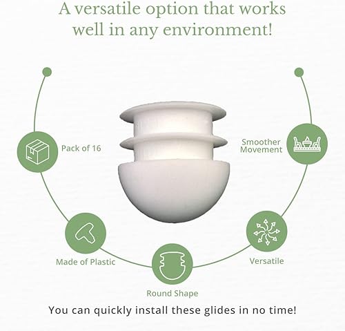 Miniatura 3 de Patas redondas de 1 pulgada para patas de silla, protegen tus muebles de interior y exterior, deslizadores de muebles, protector de suelo, paquete