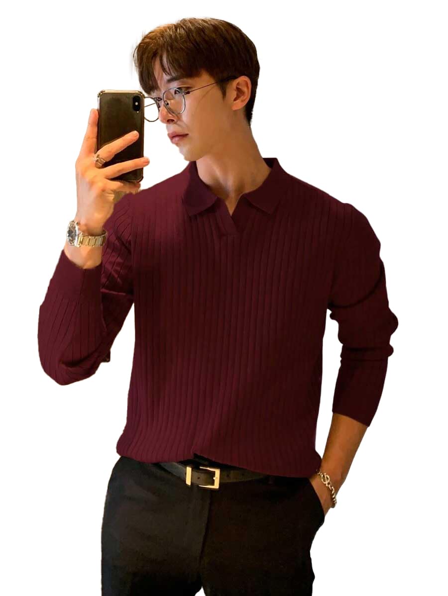 pivl Men's Winter Collor Solid Sweater-picture-20