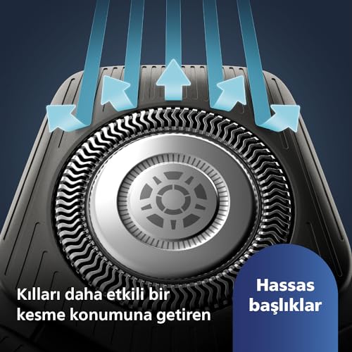 Philips 5000 Serisi Tıraş Makinesi, Sinekkaydı Tıraş, Skin IQ Teknolojisi, Islak ve Kuru Kullanım, Hassas Düzeltici Başlık – S5887/10
