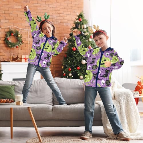 CHIFIGNO Girls Boys Zip up Hoodie Boys Jackets with Pockets Warm Winter Outwear for Toddler and Kids4