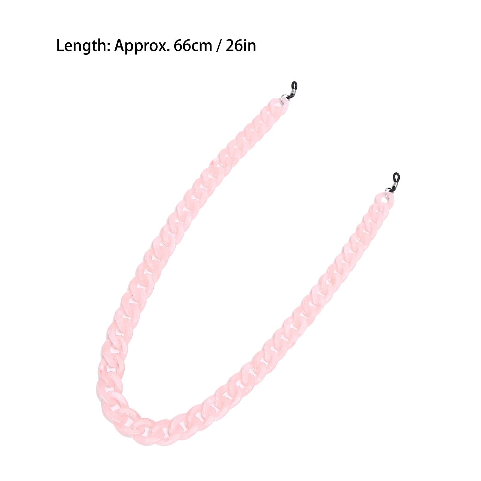 Simple Anti-Slip Glasses Chains for Sunglasses and Reading Glasses Acrylic Pink Lanyard Accessories, Pink 2001 - Image 2