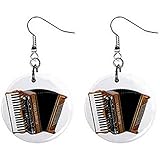 New Accordion Band Dangle Button Earrings Jewelry 13164038