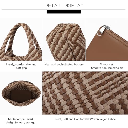 Image of Vegan Leather Purses for Women, Handmade Purses and Handbags Summer Beach Travel Tote Shoulder Bag | WOVEN