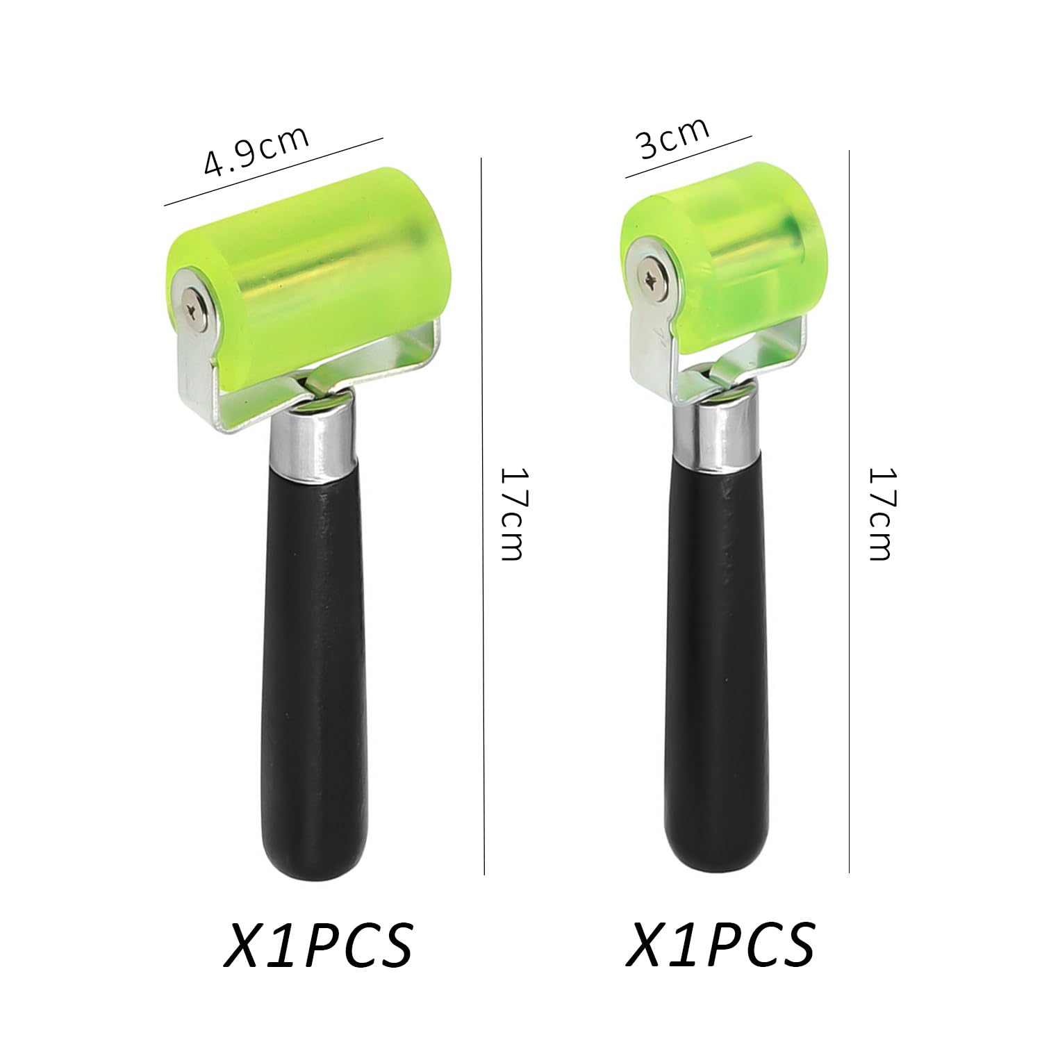 Lot de 2 rouleaux en silicone vert, rouleau silencieux, outil d'installation de tampon d'insonorisation de voiture, rouleau manuel, rouleau en silicone multifonctionnel, outil pratique