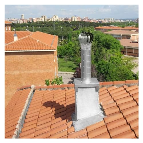 Ventilador de techo de acero inoxidable, tapa de ventilación con protección contra lluvia para conducto de chimenea miniatura 4