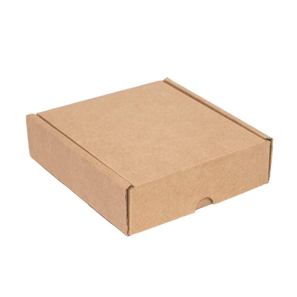 Pack 20 Cajas Cartón Kraft Automontables con Tapa – Doble Pared, Resistentes para Envíos, Ecommerce y Mensajería con medidas 13x15x4 cm