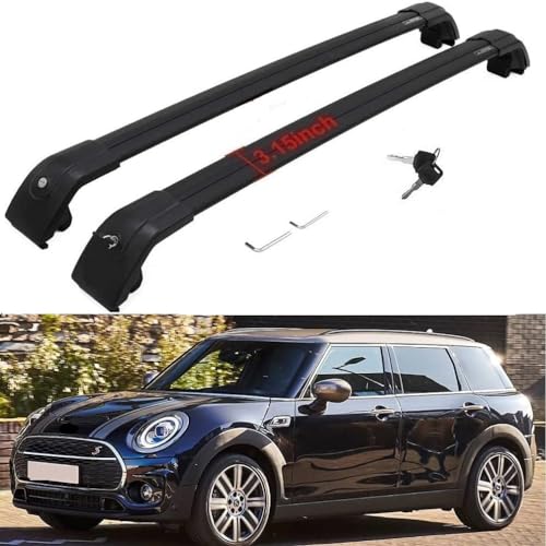Image of Upgraded Lockable Cargo Racks for Mini Clubman 2016-2023 Roof Rack Cross Bars Rail Luggage Carrier Accessories