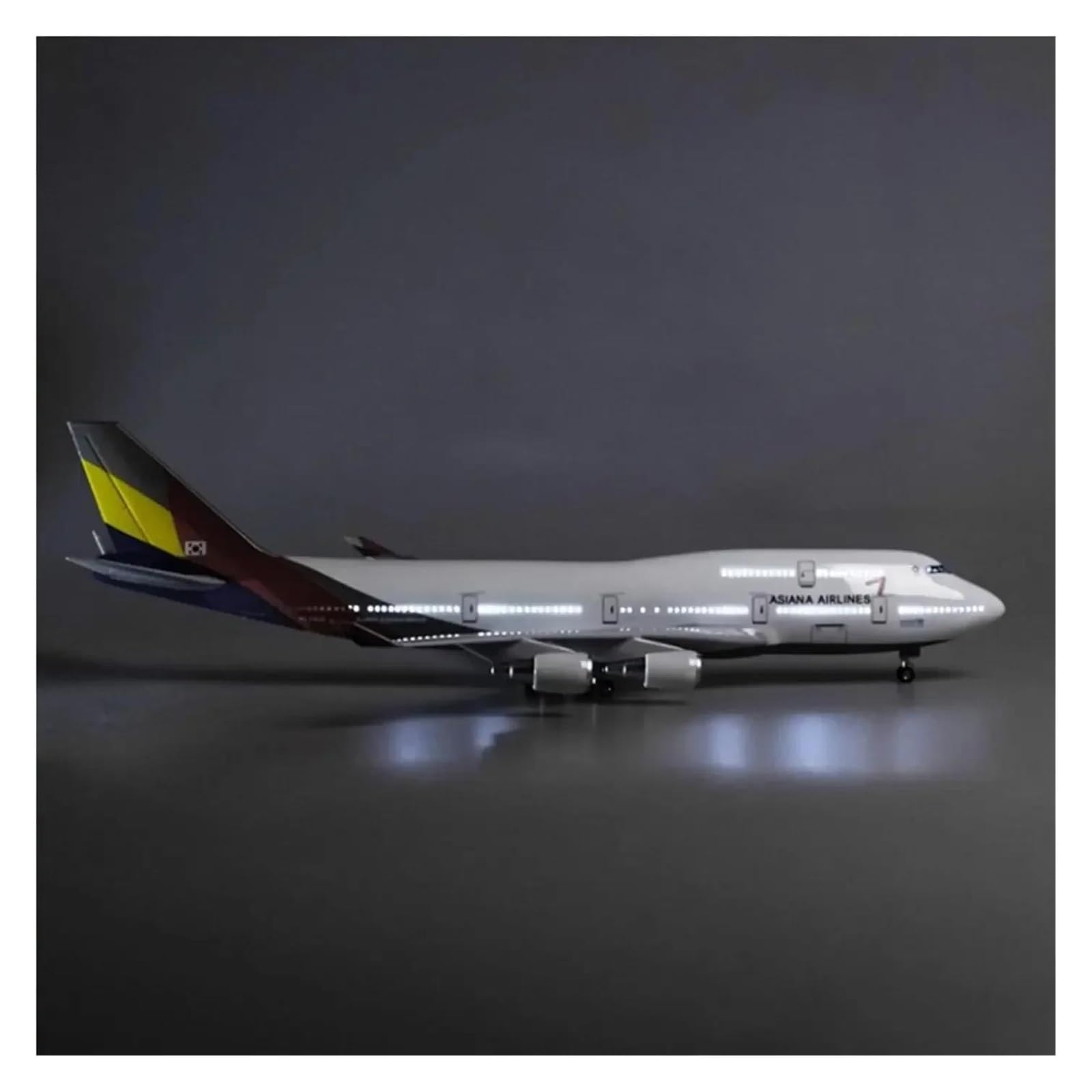 Odlewany metalowy samolot w skali 1/160 dla B747 koreański Sia W typ odlewany z żywicy model samolotu do kolekcji dający wyświetlacz na biurku modele samolotów do zbierania i wyświetlania (ze