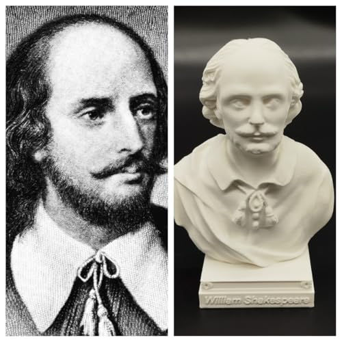 Busto de William Shakespeare 4 in Hx2.5 in Wx2 in D miniatura 6