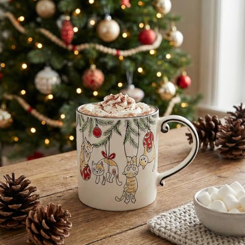 Blue Sky Clayworks Taza Gato Bleeker Holiday 21 oz miniatura 2
