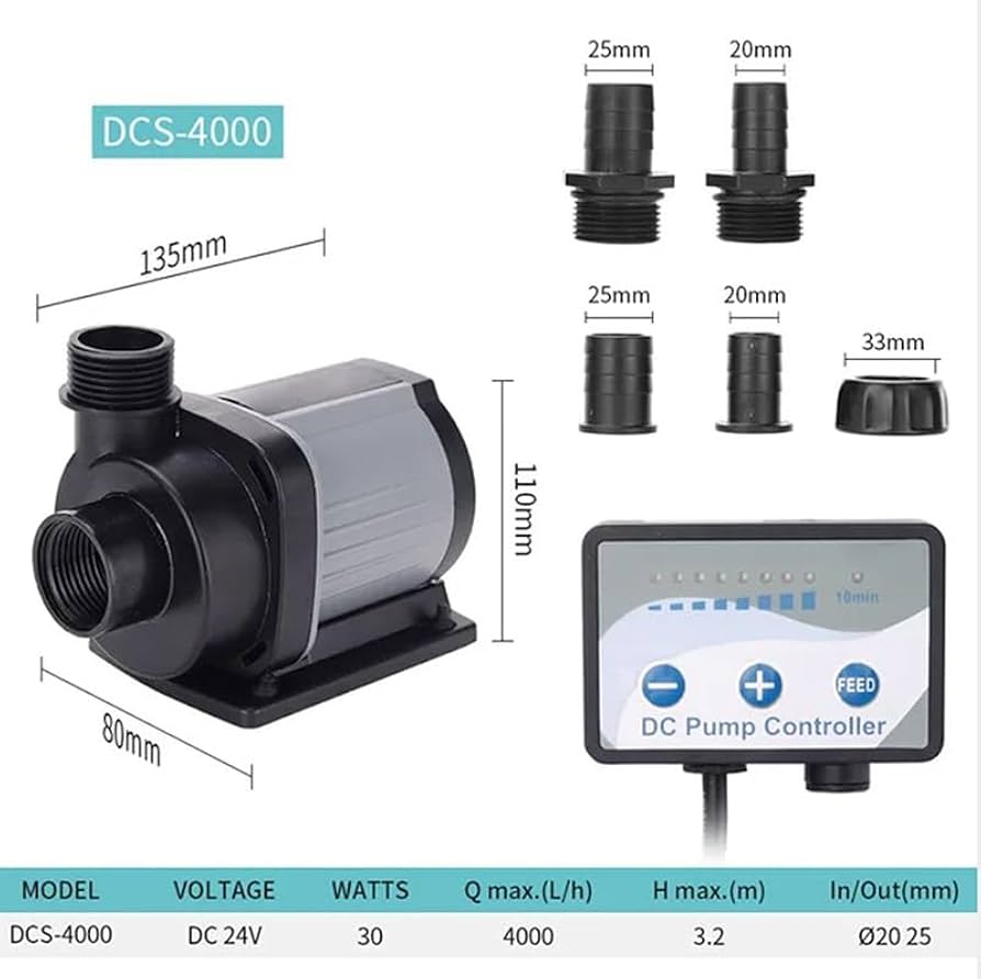 Jebao DCS-4000 1056GPH Aquarium Return Submersible dc Water