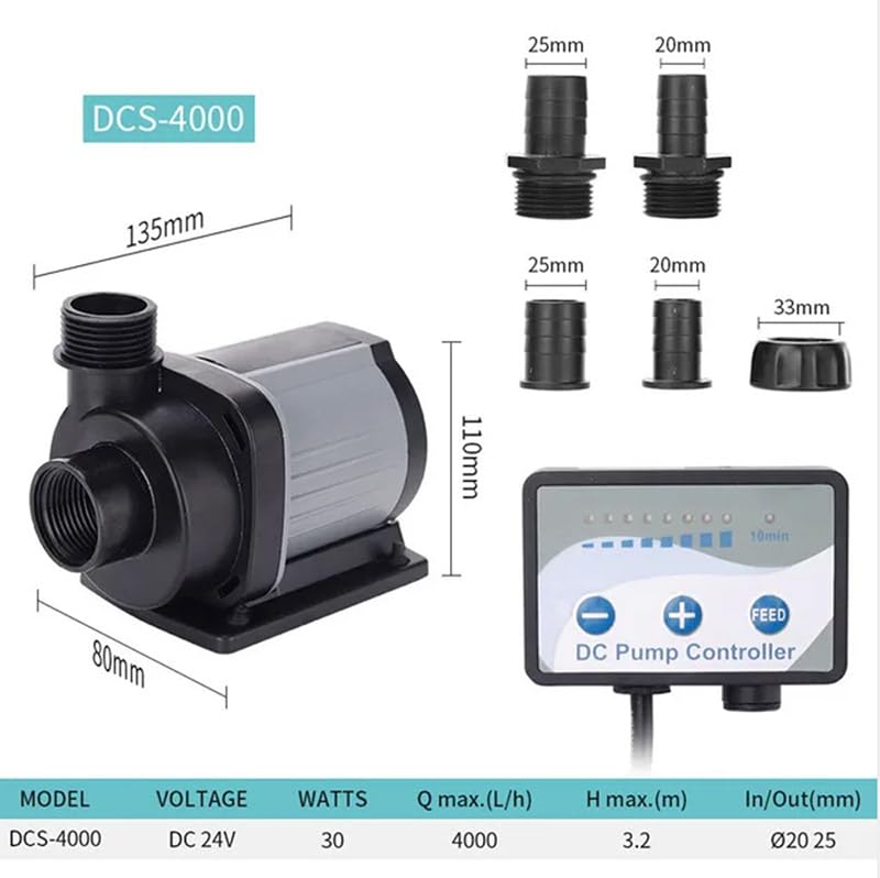 Jebao DCS-4000 1056GPH Aquarium Return Submersible dc Water