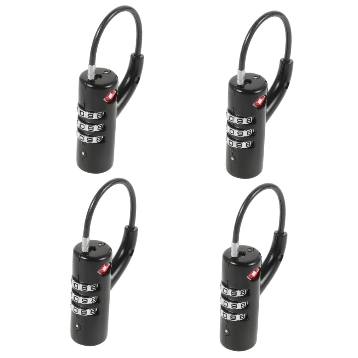 Gatuida 4pezzi Serratura Combinazione Per Bagagli e Armadietti Sicurezza Portatile Per Zaini e Valigie Lock Tsa e Facile Da Usare e Resistente Per Viaggi e Sportivi