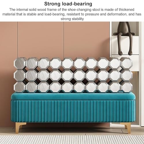 Banc d'extrémité de lit en velours idéal pour organiser votre chambre