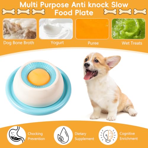 Image of Qpets Dog Lick Bowl with Rolling Ball, Slow Feeder Toy for Small Dogs