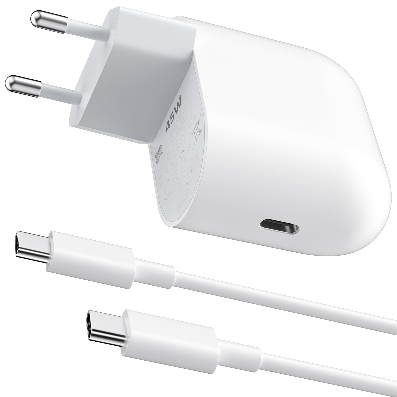 Bloc Prise et Cable Type C pour iPhone 16 et Pixel 10a, Solution Charge Rapide