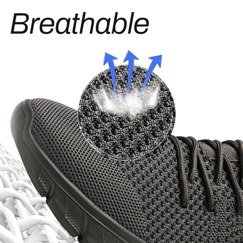 Image of Men Running Tennis Shoes Gym Fashion Sneakers Walking Workout Shoes Athletic Slip on Breathable Mesh Comfortable Lightweight Casual Sport Shoe